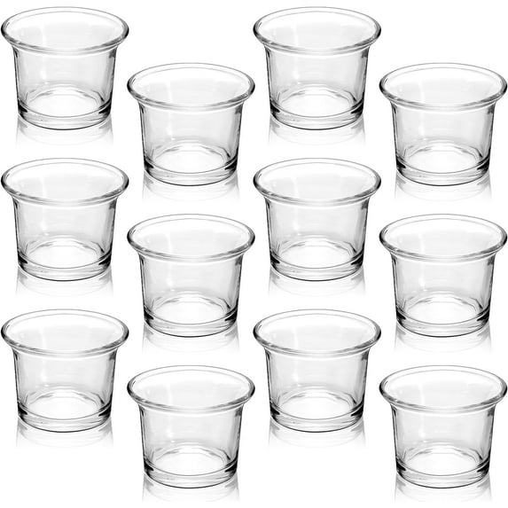 Glass Votive Candle Holders,Glass Tealight Candle Holder,Tea Light Candle Holder Glass Tea Lights Holders,Clear Glass Tea Light Holders,Tealight Holder for Wedding,Party,Home Decor,Set of 12