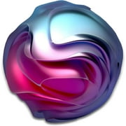 Glass Wall Art - Blue Purple Round Spiral Rainbow Decor - Tempered Glass Artwork 24 Inches