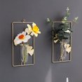 thumbnail image 1 of Glass Wall Hanging Vase with Artificial Ginkgo Leaves | Hydroponic Wall Decor | Iron Hook Design | Home Living Room Restaurant Background Wall Decoration, 1 of 5