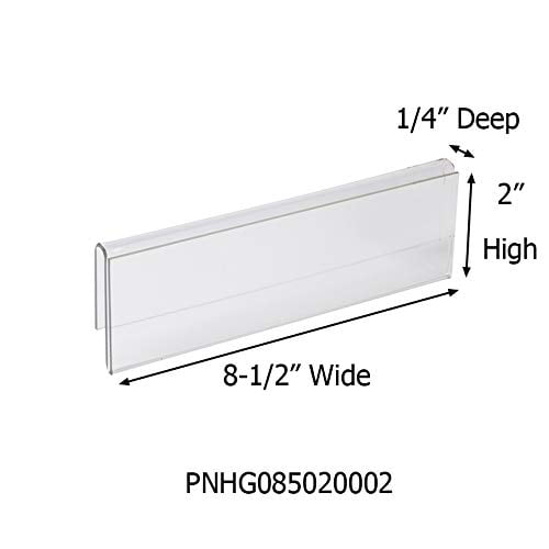 Glass Wall Name Plate Holders Single Sided 81/2" Wide x 2" high (10