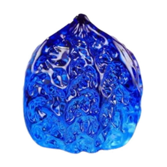 Glass Walnut Ornament | Decorative Figurine for Home Office | Clear Durable Glass | Elegant Luxury Finish | Desktop Shelf Table Accent | Easy Clean Art Sculpture | Modern Living Room Decor Gift