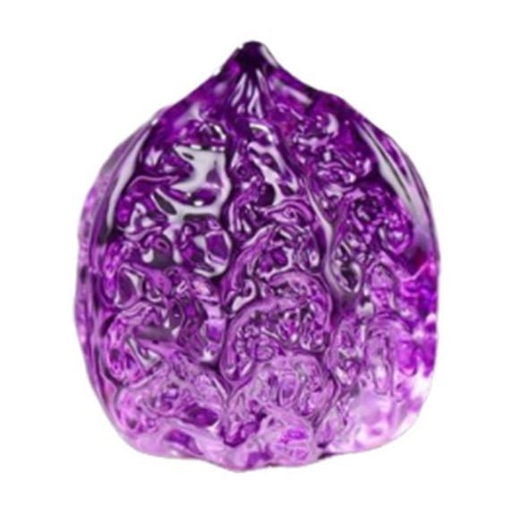 Glass Walnut Ornament | Glass Figurine Decor for Home Office Living Room | Elegant Desktop Shelf Decoration Piece | Single Pack | Easy to Clean | Unique Housewarming Gift