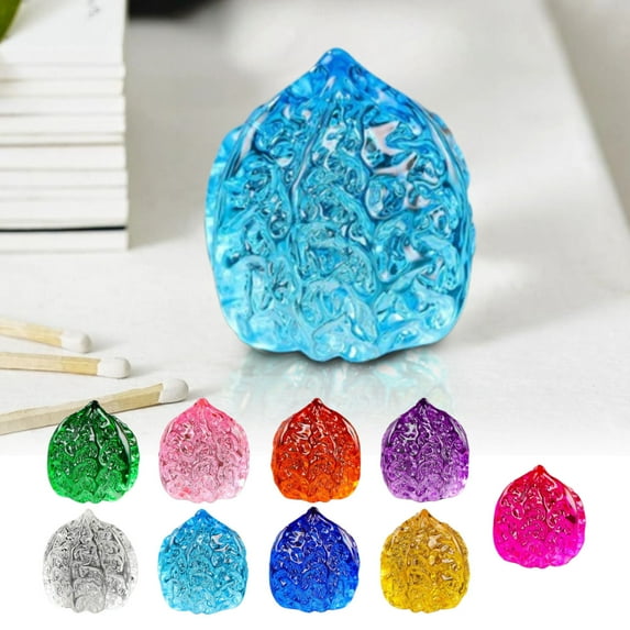 Glass Walnut Ornament | Glass Figurine Decor for Home Office Living Room | Elegant Desktop Shelf Decoration Piece | Single Pack | Easy to Clean | Unique Housewarming Gift