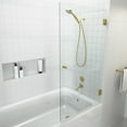 thumbnail image 1 of Glass Warehouse  58.25" x 31.25" Frameless Shower Bath Door - Door Only Polished Brass Brass Finish, 1 of 5