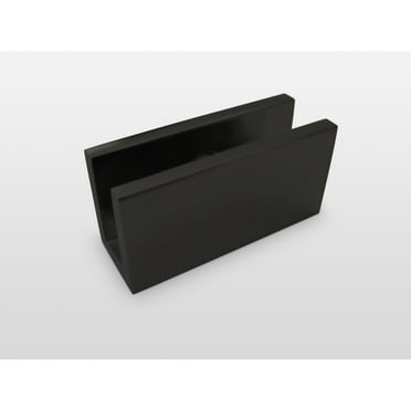 Glass Warehouse  78" x 5.5" Frameless Shower Door - Single Fixed Panel Matte Black Matte