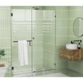 thumbnail image 1 of Glass Warehouse  78" x 57.75" Frameless Towel Bar Shower Door - Wall Hinge Matte Black Matte, 1 of 5
