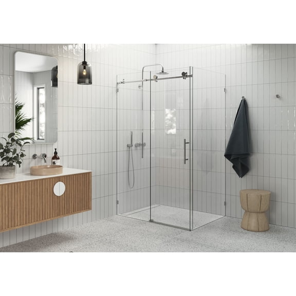 Glass Warehouse 90SL-52-40-CH Nova 78" High X 52" Wide X 40" Deep Sliding Frameless Shower