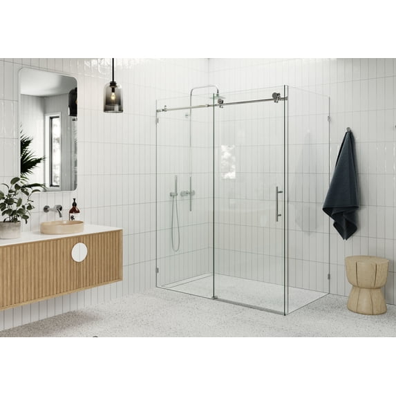 Glass Warehouse 90SL-60-34-CH Nova 78" High X 60" Wide X 34" Deep Sliding Frameless Shower