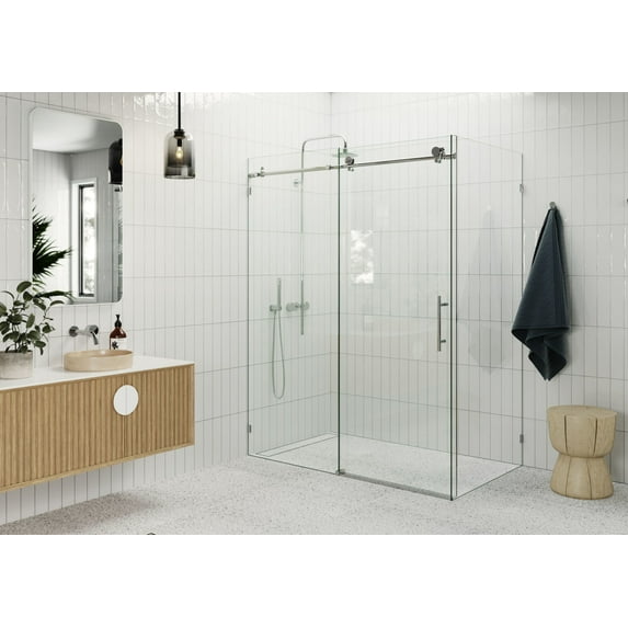 Glass Warehouse 90Sl-64-34 Nova 78" High X 64" Wide X 34" Deep Sliding Frameless Shower