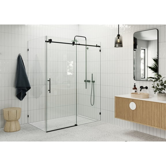 Glass Warehouse 90SL-64-38-MB Nova 78" High X 64" Wide X 38" Deep Sliding Frameless Shower