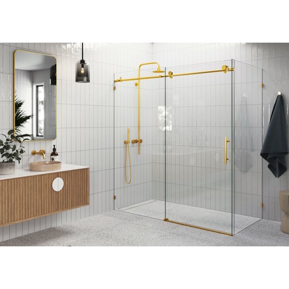 Glass Warehouse 90SL-72-32-SB Nova 78" High X 72" Wide X 32" Deep Sliding Frameless Shower
