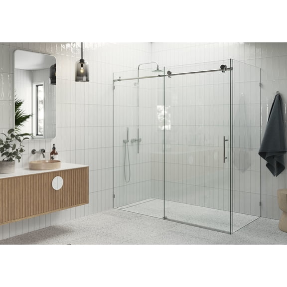 Glass Warehouse 90SL-72-38-CH Nova 78" High X 72" Wide X 38" Deep Sliding Frameless Shower