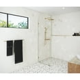 thumbnail image 1 of Glass Warehouse  28" x 86.75" Frameless Shower Door - Arched Single Fixed Panel Polished Brass Brass Finish, 1 of 5