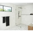 thumbnail image 1 of Glass Warehouse  30" x 86.75" Frameless Shower Door - Arched Single Fixed Panel Matte Black Matte, 1 of 5