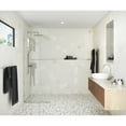 thumbnail image 1 of Glass Warehouse  30" x 86.75" Frameless Shower Door - Arched Single Fixed Panel Brushed Nickel Nickel Finish, 1 of 5