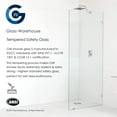 thumbnail image 1 of Glass Warehouse  32" x 86.75" Frameless Shower Door - Arched Single Fixed Panel Brushed Nickel Nickel Finish, 1 of 5