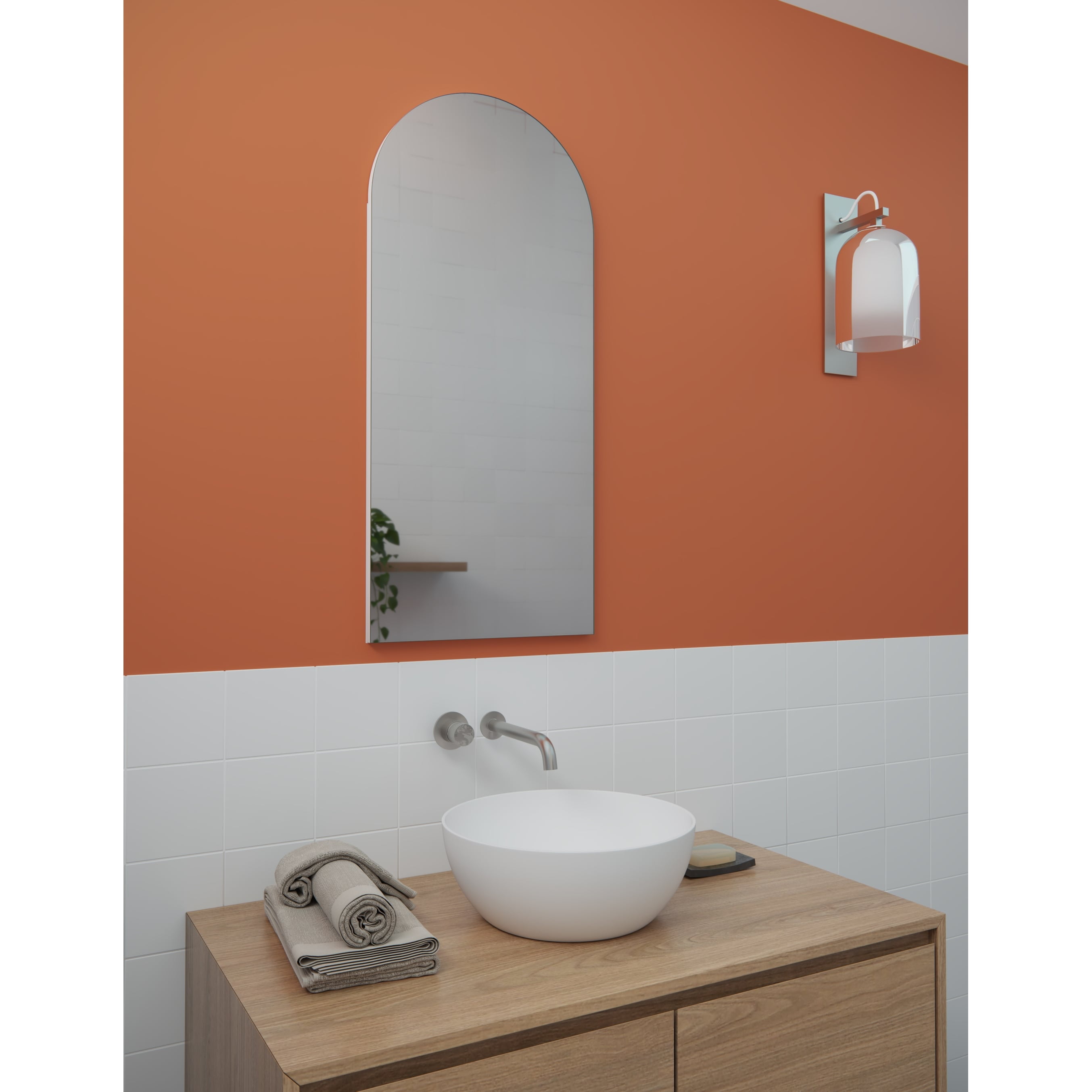 Zenith oval medicine cabinet on sale with poly frame