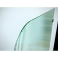 thumbnail image 1 of Glass Warehouse Aurora 58.25 in. x 30 in.  Frameless Bath Shower Door - Single Fixed Panel Fluted Frosted Radius Right Hand Chrome Chrome Finish, 1 of 5