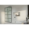 thumbnail image 1 of Glass Warehouse  58.25" x 34" French Monture Noir - Single Fixed Bath Panel, 1 of 5