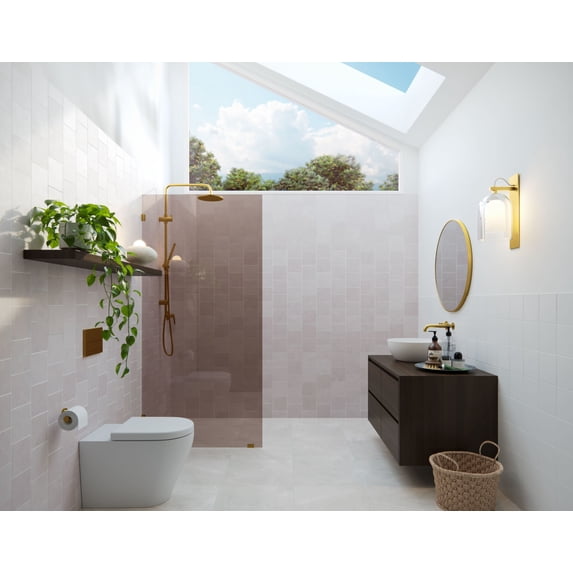 Glass Warehouse BTSFP-30-SB Ursa 78" High X 30" Wide Shower Screen Frameless Shower Door -