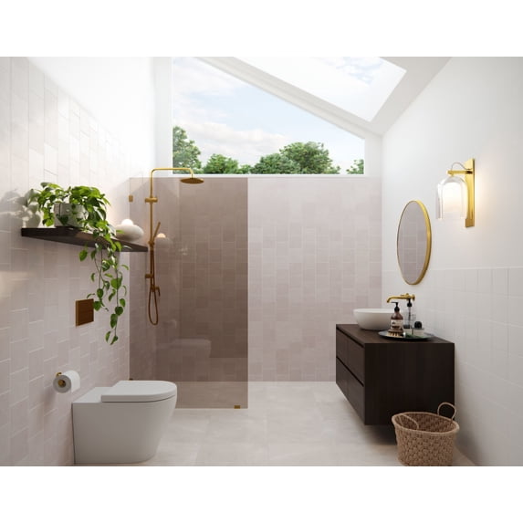 Glass Warehouse BTSFP-36-SB Ursa 78" High X 36" Wide Shower Screen Frameless Shower Door -