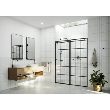 Glass Warehouse Esprit 44 in. - 48 in. x 78 in. French Monture Sliding Shower Door 48 Inch - Left