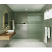 Glass Warehouse Fl-Rad-38-R Aurora 78" High X 38" Wide Shower Screen Frameless Shower Door