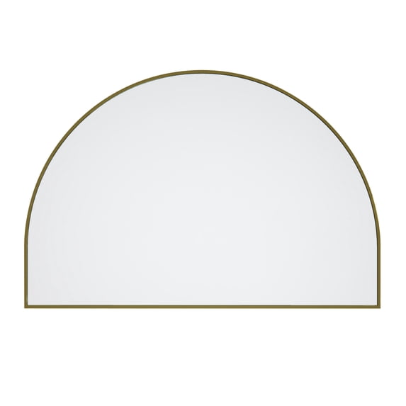 Glass Warehouse Frameless Mirror with polished edge Satin Brass 32" x 48"