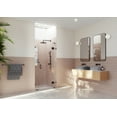 thumbnail image 1 of Glass Warehouse GHF-43-MB Stellar 78" High X 43" Wide Hinged Frameless Shower Door - Black, 1 of 7