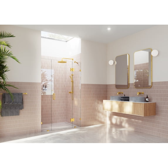 Glass Warehouse Ghf-46.75 Stellar 78" High X 46-3/4" Wide Hinged Frameless Shower Door -