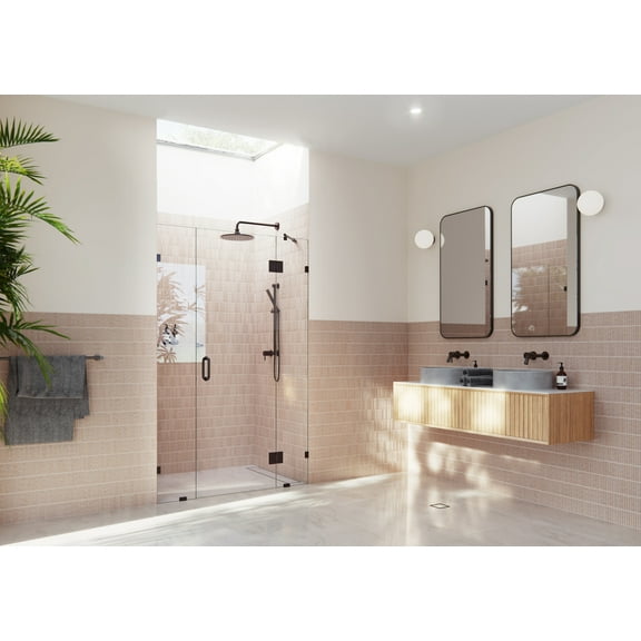 Glass Warehouse Ghf-51 Stellar 78" High X 51" Wide Hinged Frameless Shower Door - Bronze