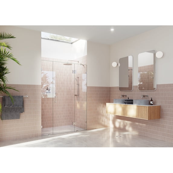 Glass Warehouse Ghf-63.25 Stellar 78" High X 63-1/4" Wide Hinged Frameless Shower Door -