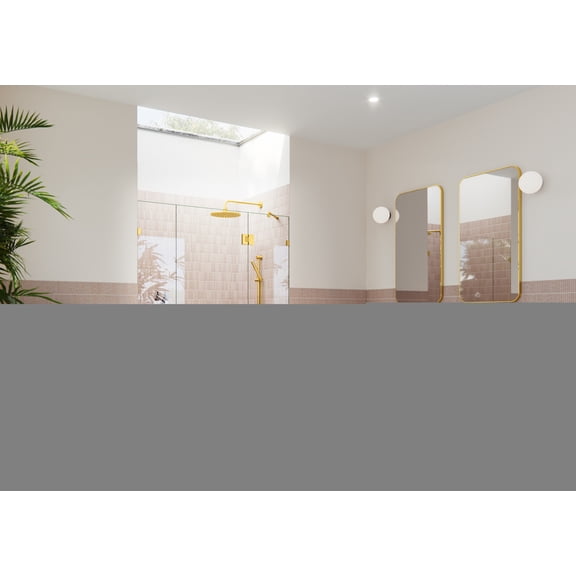 Glass Warehouse Ghf-64.5 Stellar 78" High X 64-1/2" Wide Hinged Frameless Shower Door -