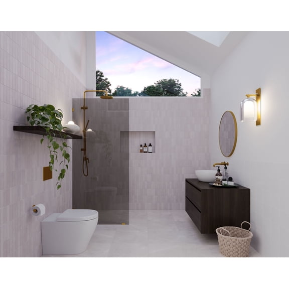 Glass Warehouse GTSFP-30-SB Ursa 78" High X 30" Wide Shower Screen Frameless Shower Door -