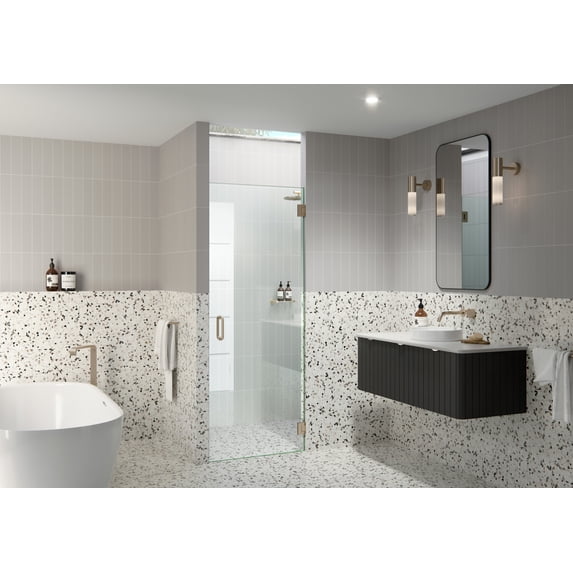 Glass Warehouse GW-DO-27.75-BB Albedo 78" High X 27-3/4" Wide Hinged Frameless Shower Door