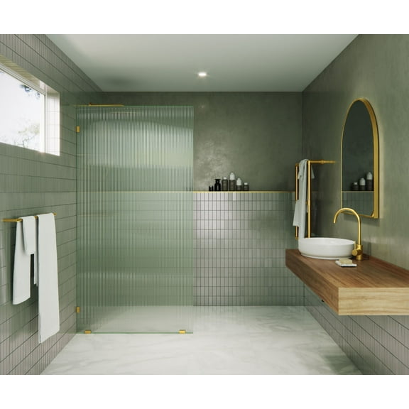 Glass Warehouse Gw-Fl-40 Gaia 78" High X 40" Wide Shower Screen Frameless Shower Door -