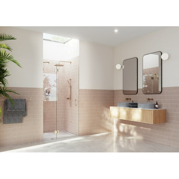 Glass Warehouse Gw-Gh-43.25 Halo 78" High X 43-1/4" Wide Hinged Frameless Shower Door -