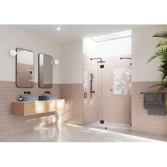 Glass Warehouse Halo 60.75 in. x 78 in. Glass Hinged Glass Shower Enclosure