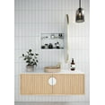 thumbnail image 1 of Glass Warehouse SC1-PL-22X38-SB Nia 22" X 38" Framed Single Door Medicine Cabinet - Brass, 1 of 7