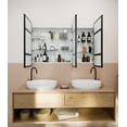 thumbnail image 1 of Glass Warehouse SC3-SQ-48X32-B Calla 48" X 32" Framed Triple Door Medicine Cabinet - Black, 1 of 7