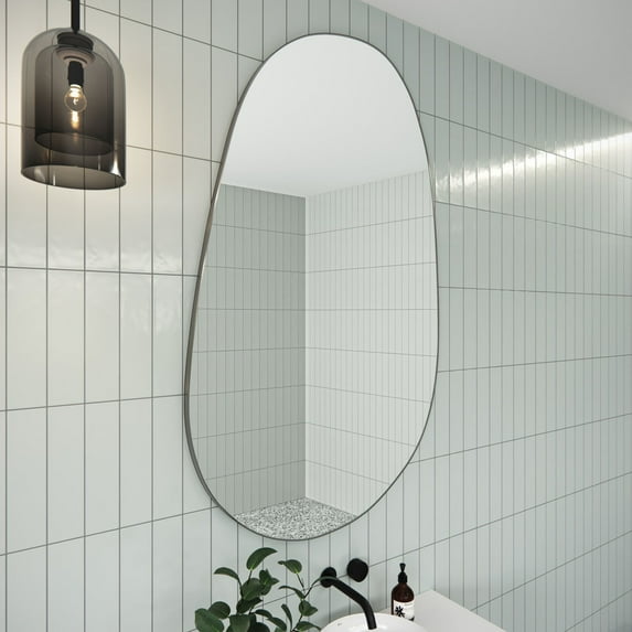 Glass Warehouse Sf-Pbl-36X59 Starla 36" W X 59" H Contemporary Specialty Framed Bathroom