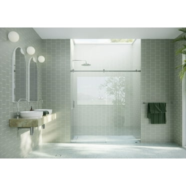 Glass Warehouse Sqsld-72 Astro 78" High X 72" Wide Sliding Frameless Shower Door - Chrome