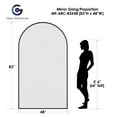thumbnail image 1 of Glass Warehouse Stainless Steel 48” x 83” Shatter Resistant Mirror, 1 of 5
