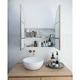 thumbnail image 1 of Glass Warehouse Stainless Steel Arch Medicine Cabinet Satin Brass, 1 of 5