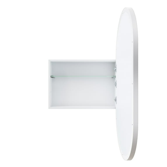 Glass Warehouse Stainless Steel Pill Medicine Cabinet White