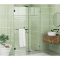 thumbnail image 1 of Glass Warehouse  78" x 46.25" Frameless Towel Bar Shower Door - Wall Hinge Matte Black Matte, 1 of 5