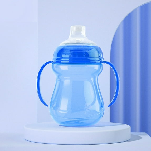 Glass Water Bottle,240 ML Wide Caliber PP Baby Bottle With Handle Anti Drop Anti Flatulence Plastic Baby Bottle