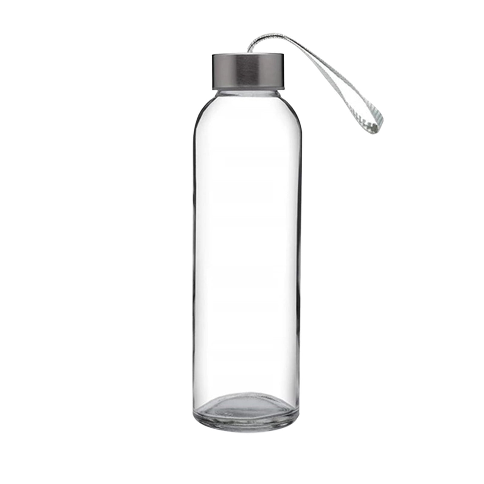 Glass Water Bottle Full Clear, Reusable Safe for Hot Cold Drinks BPA