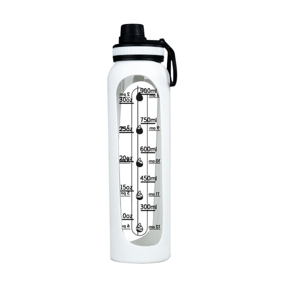 Glass Water Bottle with Lid - Glass Water Bottles,Reusable Drinking Bottle