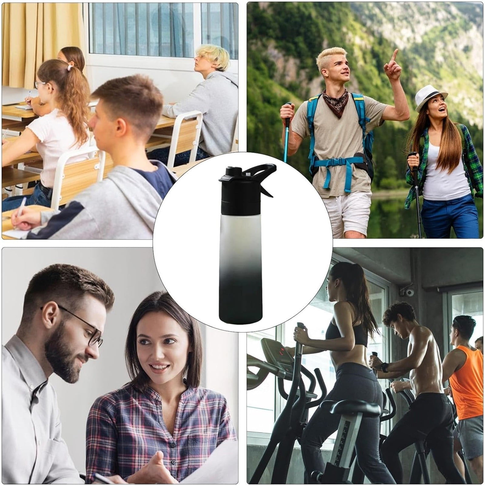 Glass Water Bottles 700ml Outdoor Sports Water Bottle With Frosted